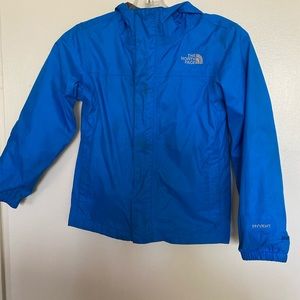 North Face boys blue rain jacket